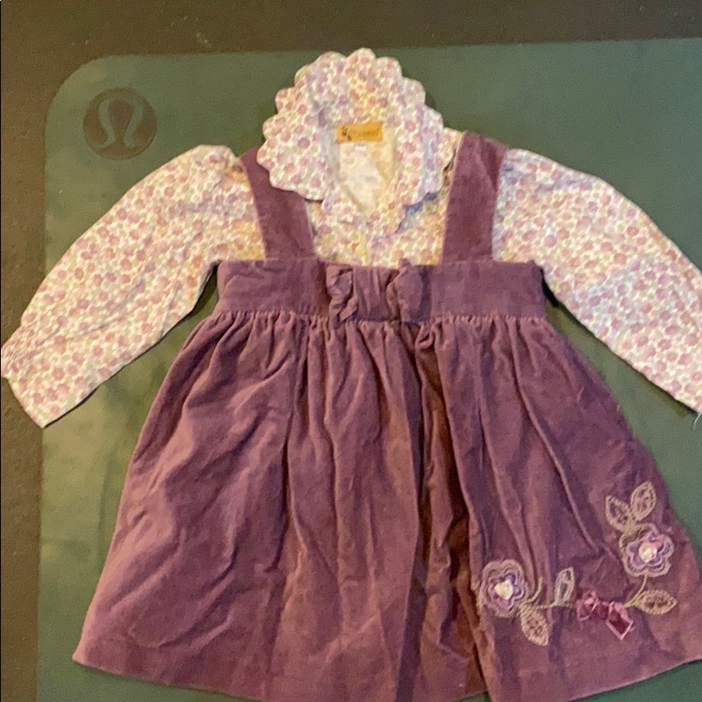 Matching shirt with velvet dress